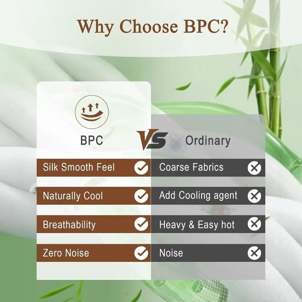 BPC 100% Rayon Derived from Bamboo Silk Blend Comforter Full/Queen Size,